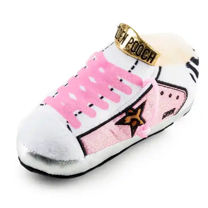Pink Golden Pooch Sneaker Plush Squeaky Dog Toy - Image 2