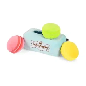 Macaron Plush Hide-and-Seek Dog Toy