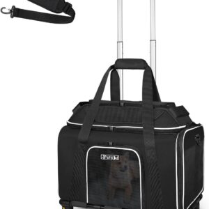Top-Expandable Pet Carrier with Wheels