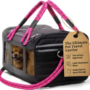 Airline Approved Dog Carrier Small Dogs (Pink)