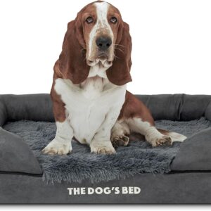The Dog’s Bed, Large Grey Fur, Memory Foam